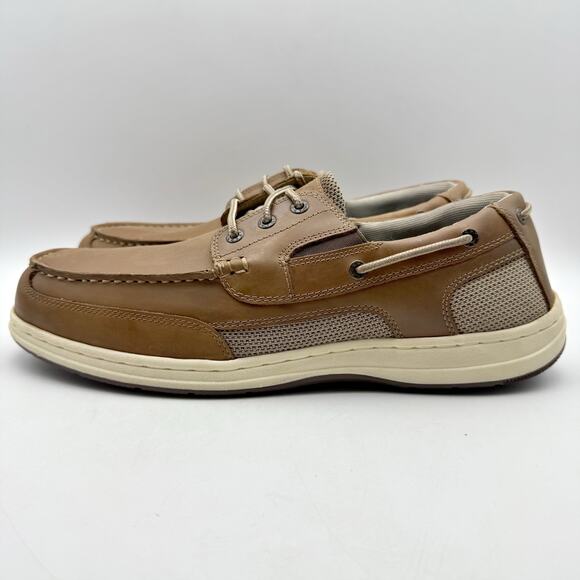 Dockers Mens Beacon Boat Shoes US 12 M EU 46 Tan Leather Water Resistant EUC main image 5
